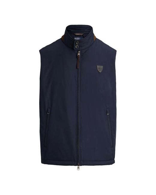 Polo Ralph Lauren Blue Shield-Patch Gilet for men