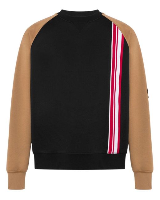 Moschino Black Colour-block Crew-neck Sweatshirt for men