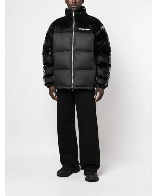 VTMNTS Black Two-Tone Feather-Down Jacket for men