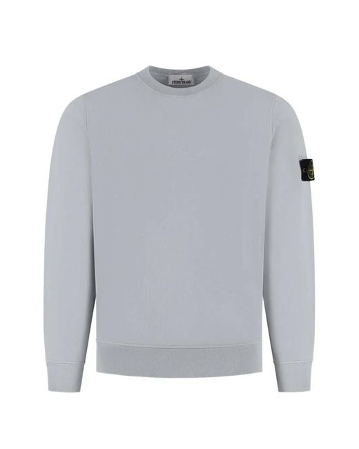 Stone Island Gray Logo-Patch Sweater for men
