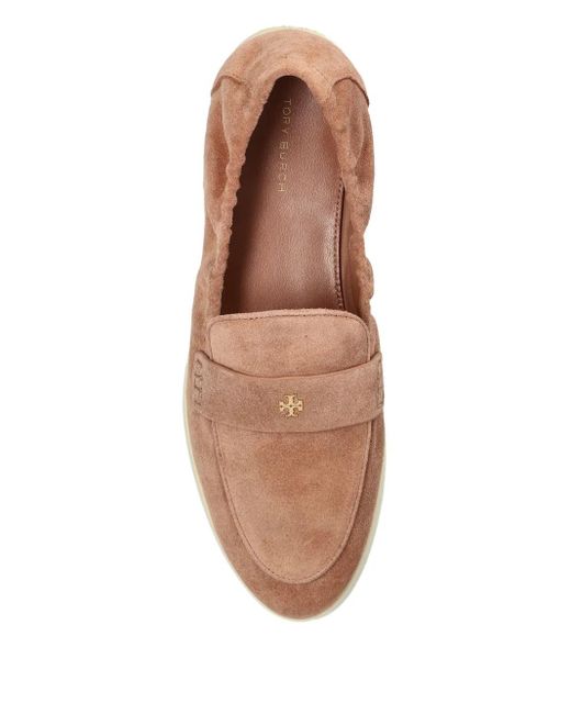 Tory Burch Brown Round Toe Rubber Flats