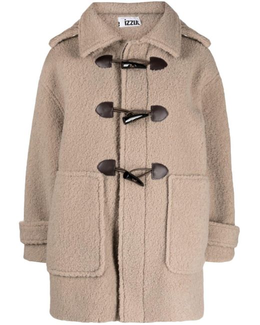 Izzue Natural Hooded Faux-shearling Jacket