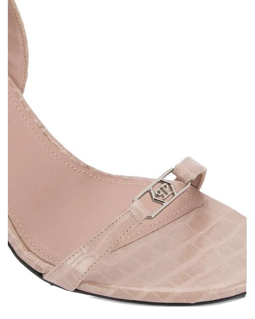 Philipp Plein Natural Hexagon 9 Heeled Sandals