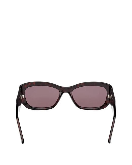 Guess Purple Tortoiseshell-Effect Rectangle-Frame Sunglasses