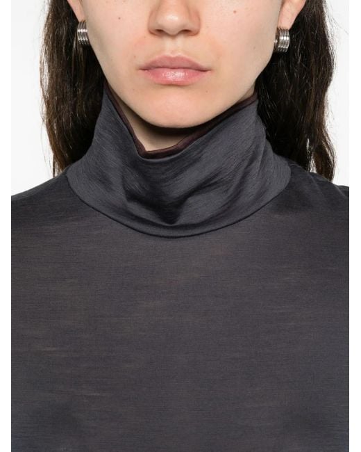 Eleventy ハイネック トップ Gray
