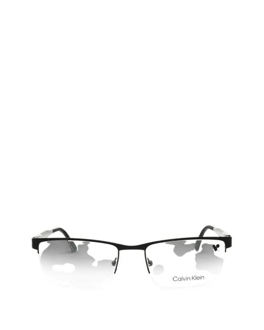 Calvin Klein White Rectangle-Frame Glasses