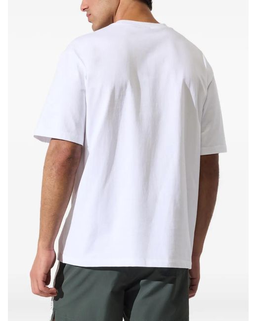 Karl Lagerfeld White Graphic-Print T-Shirt for men