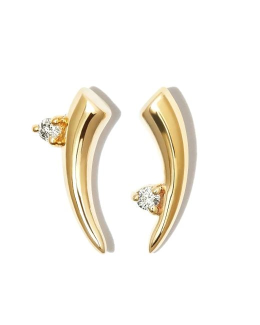 Adina Reyter Metallic 14K Thorn Diamond Stud Earrings