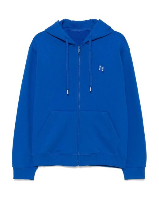 Adererror Blue Trs Tag Zip-Up Hoodie