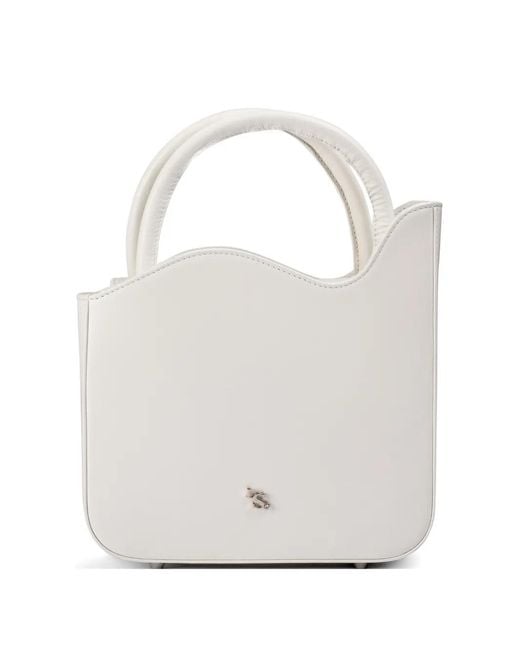 Le Silla White Medium Ivy Leather Bag