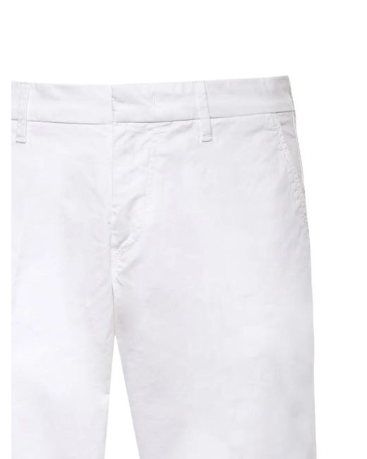 Fay White Buttoned Shorts for men