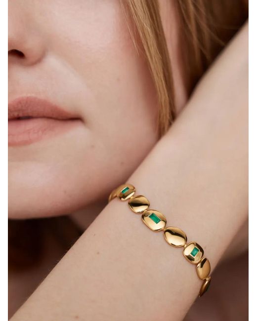 Monica Vinader Metallic Gemdrop Mosaic Onyx Bracelet