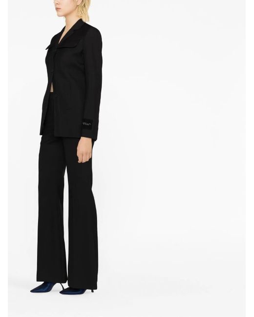 Off-White c/o Virgil Abloh Black Toybox Dry Wo Single-breasted Wool Blazer