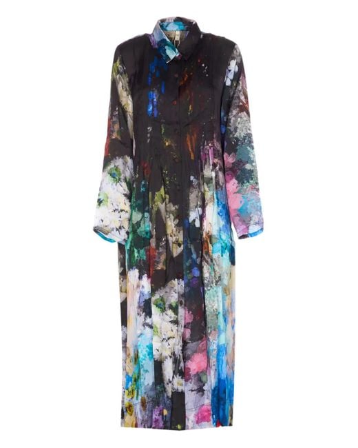 Yavi Blue Sanche Printed Dress