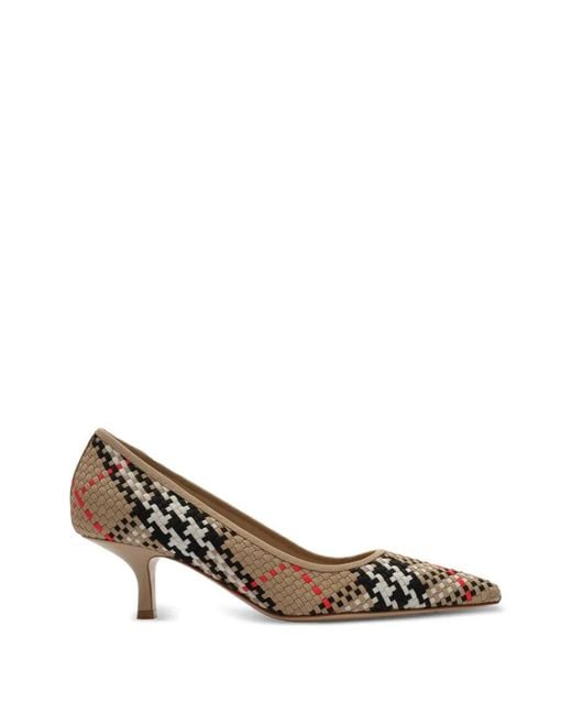 Burberry Metallic Check Dame Pumps
