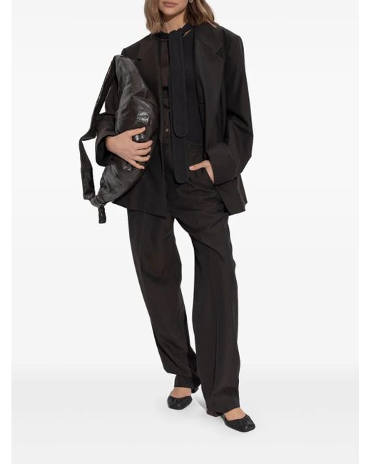Lemaire Black Double-Breasted Blazer
