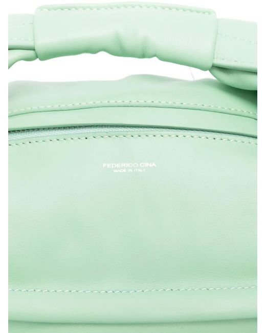 FEDERICO CINA Green Mini Tortellino Tote Bag mit Knoten