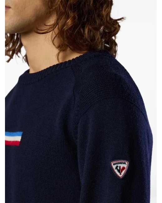 Rossignol Blue Odysseus Striped Sweater for men