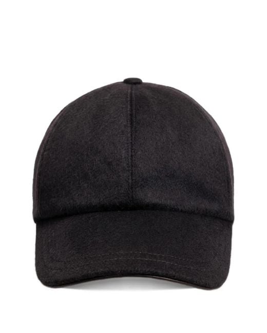 Peserico Black Casquette À Empiècements for men