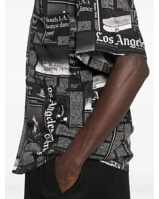 Palm Angels Black Shirts for men