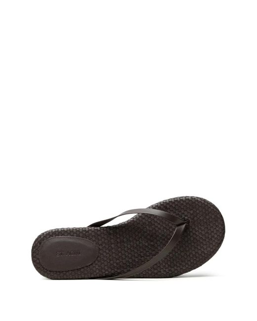 St. Agni Black Woven Leather Sandals