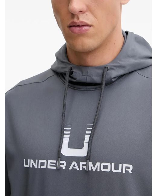 Under Armour Gray Ua Unstoppable Logo Hoodie for men