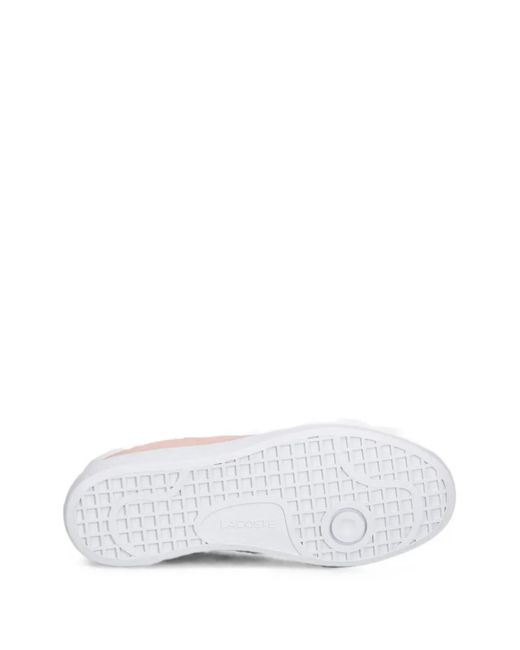 Lacoste Pink Logo-Print Sneakers