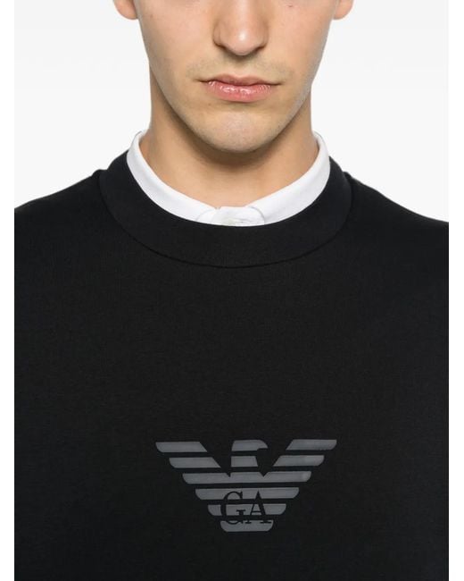 Emporio Armani Black Pull À Patch Logo for men