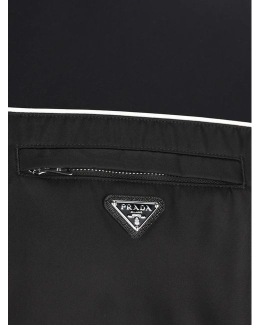 Prada Black Logo-Plaque Jacket for men