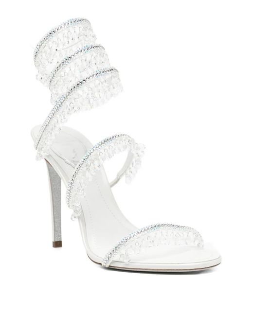 Rene Caovilla White 105Mm Chandelier Sandals