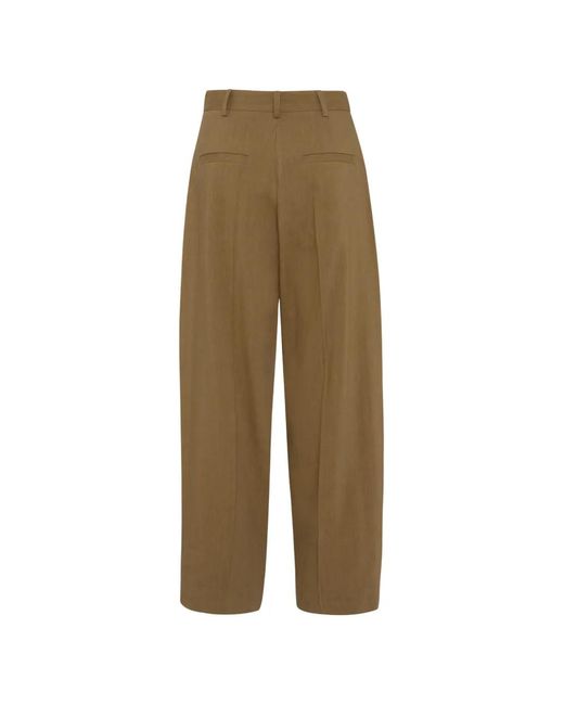 Tela Natural Pantalon À Coupe Droite