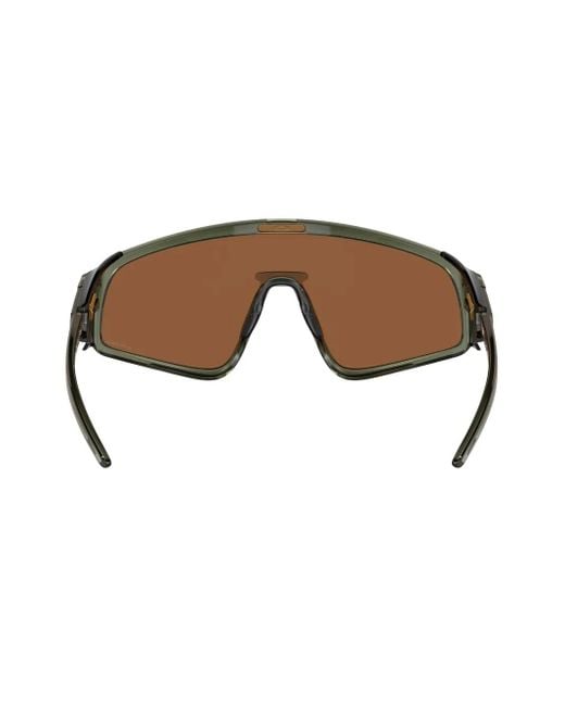 Oakley Green Latch Panel Shield-Frame Sunglasses