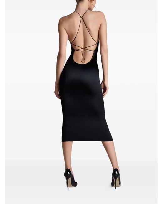 Maison Close Black French Kiss Open-Back Midi Dress