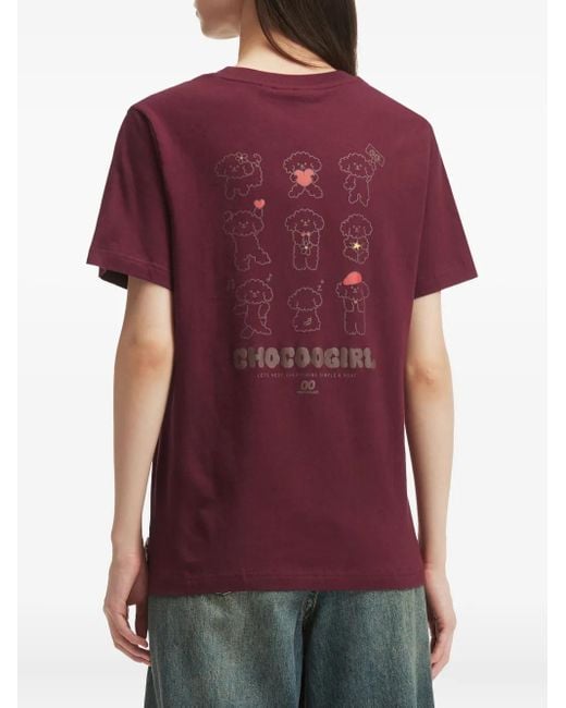 Chocoolate エンブロイダリー Tシャツ Purple