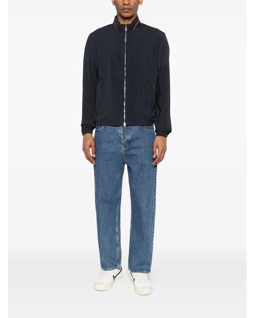 Moorer Black Prestwick Zip Jacket for men