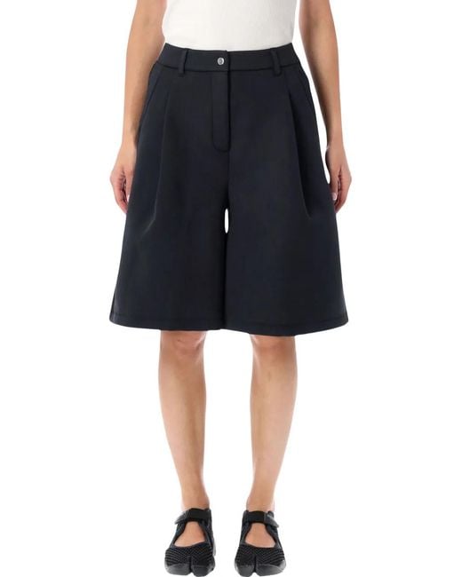 Nike Blue Pleated Wide-Leg Shorts
