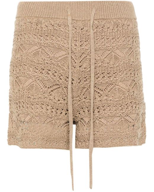 IRO Natural Crochet-knit Shorts