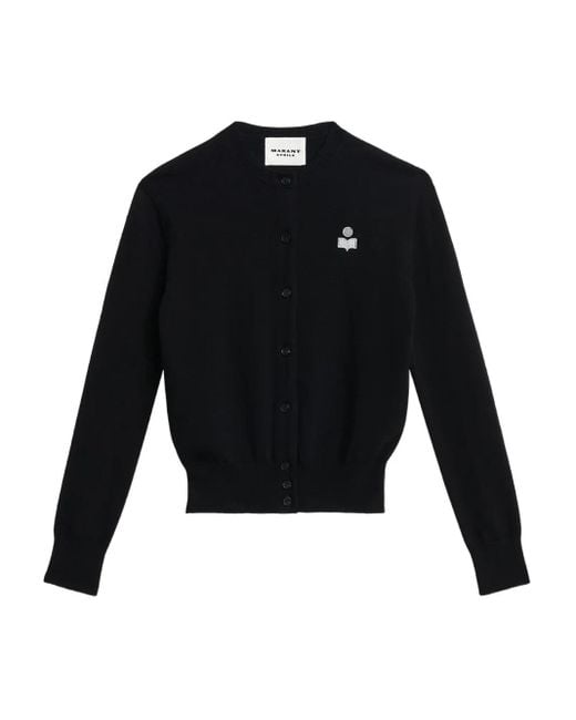 Isabel Marant Blue Mona Embroidered Cardigan