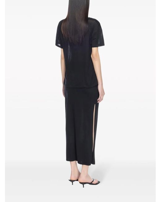 Baserange Black Loose Short-Sleeve T-Shirt
