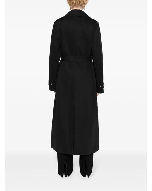 Totême  Black Biker Cotton Trench