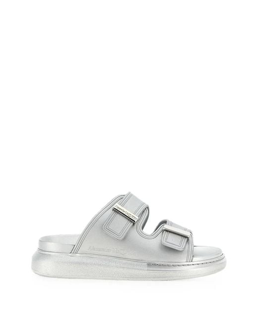 McQueen White Hybrid Double-Band Sandals