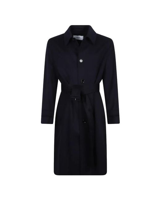 Lardini Blue Belted Button-Front Coat for men