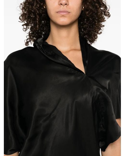 Abito Midi Monospalla Drappeggiato di Rick Owens in Black