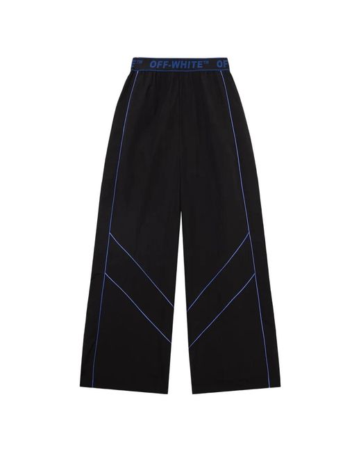 Off-White c/o Virgil Abloh Blue Logoband Nylon Pants