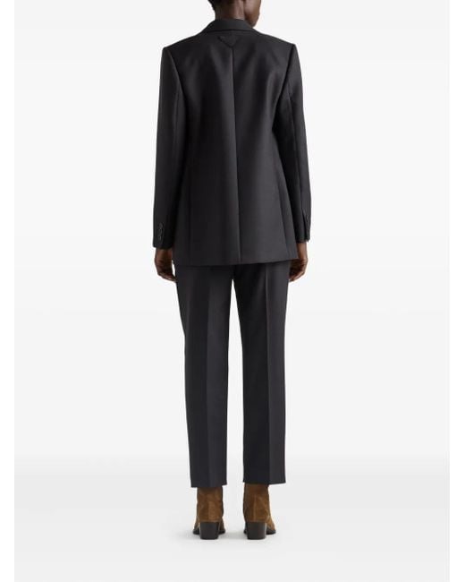 Prada Black Notched-Lapel Blazer