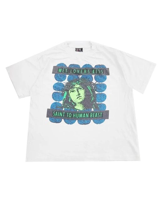 T-Shirt À Imprimé Graphique SAINT Mxxxxxx pour homme en coloris Blue