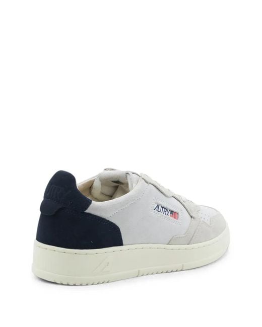 Autry White Logo-Patch Panelled Sneakers for men