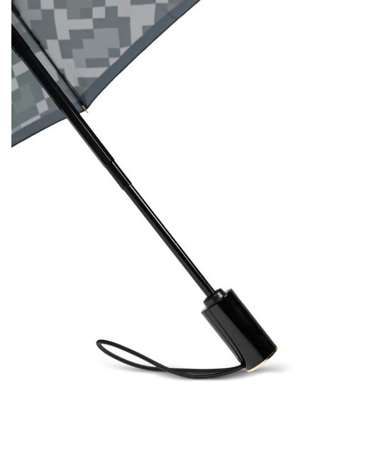 Moschino Gray Pixel-Print Umbrella