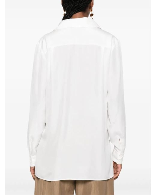 Chemise En Popeline Alberta Ferretti en coloris White