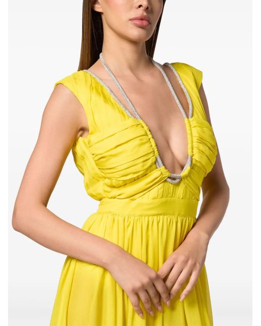 Philipp Plein Yellow Maxi Dress